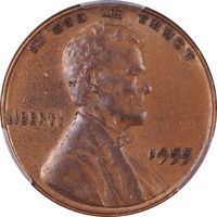 1955 Doubled Die Lincoln Cent (1c) Obverse Image