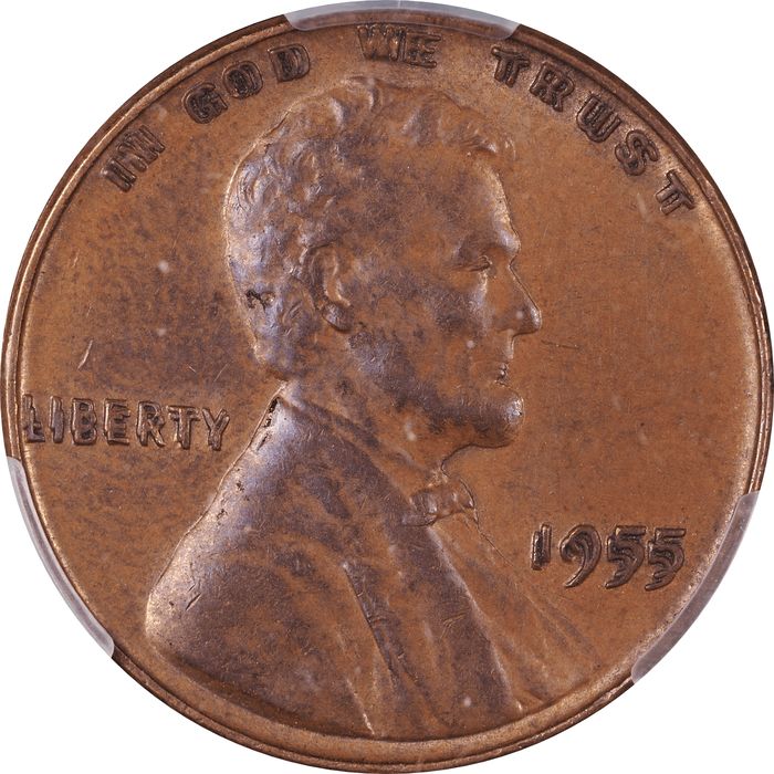 1955 Doubled Die Lincoln Cent (1c) Obverse Image