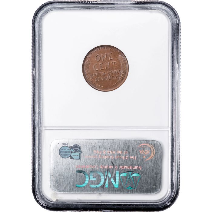1955 Doubled Die Lincoln Cent (1c) Reverse Slab Image