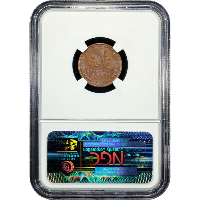 1955 Doubled Die Lincoln Cent (1c) Reverse Slab Image