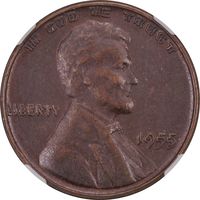 1955 Doubled Die Lincoln Cent (1c) Obverse Image
