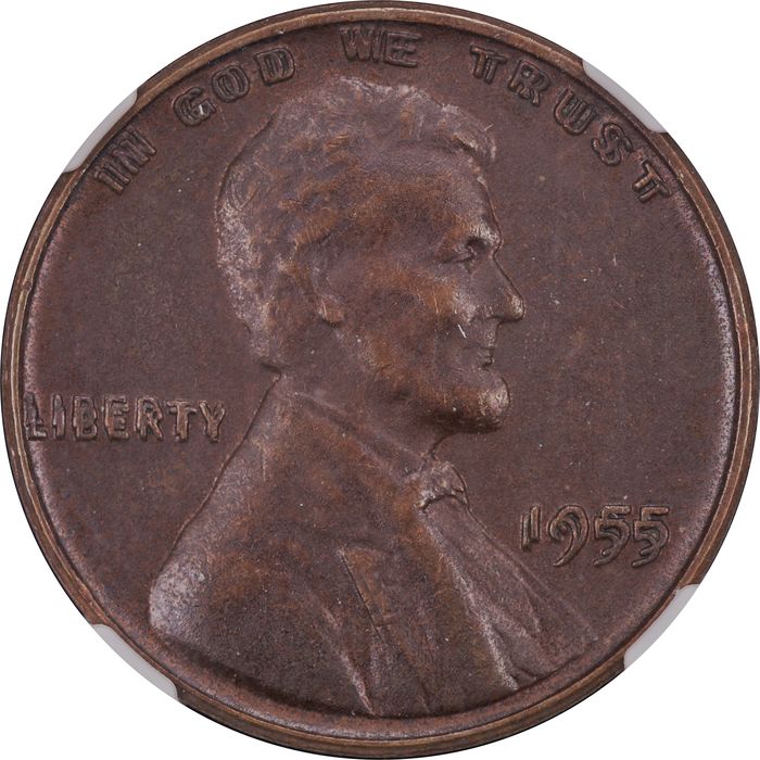 1955 Doubled Die Lincoln Cent (1c) Obverse Image