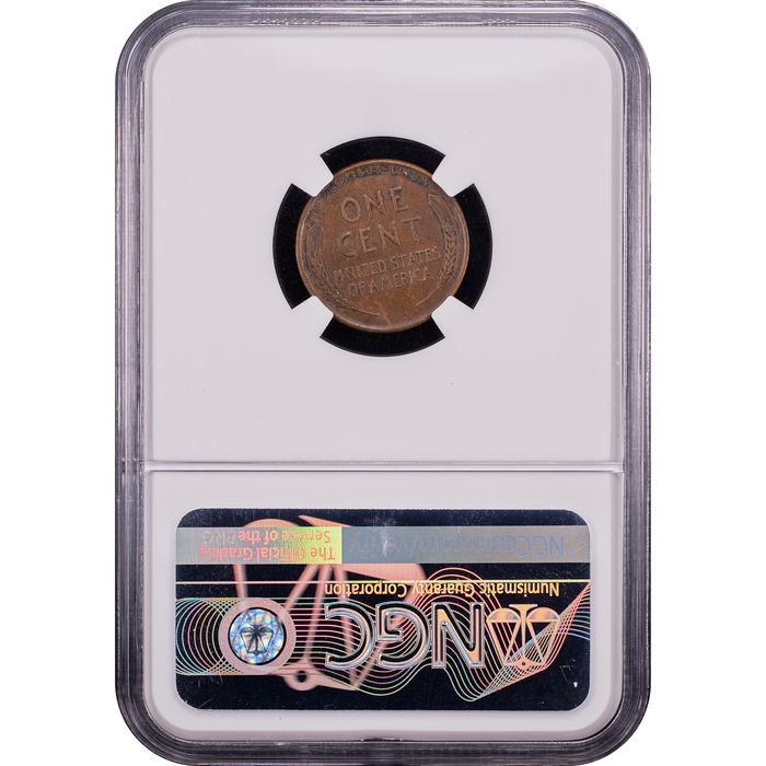 1955 Doubled Die Lincoln Cent (1c) Reverse Slab Image