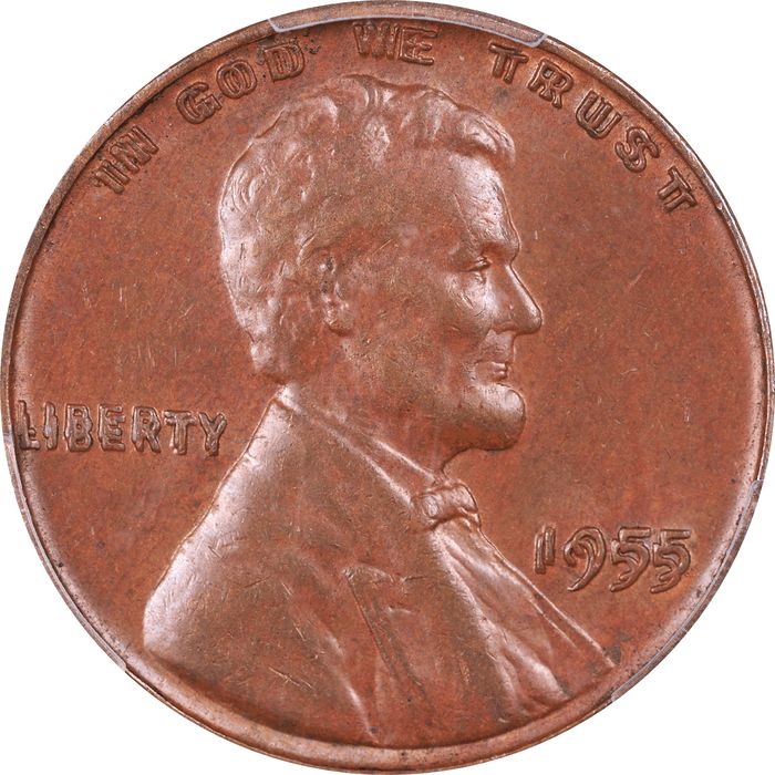 1955 Doubled Die Lincoln Cent (1c) Obverse Image