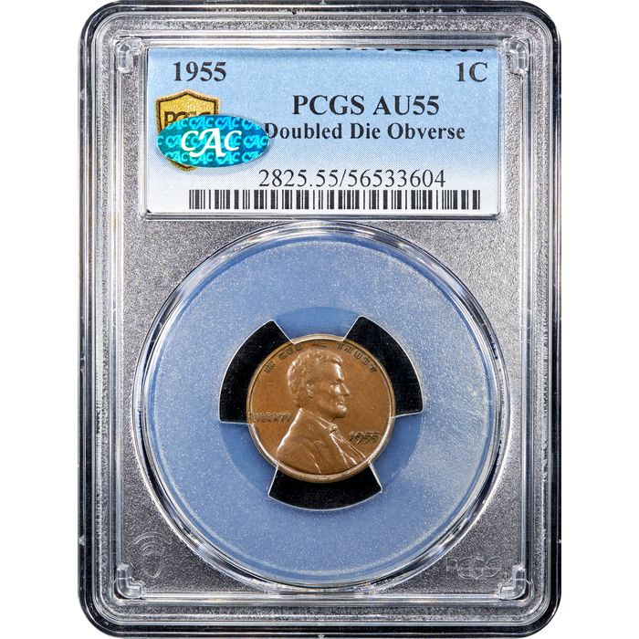 1955 Doubled Die Lincoln Cent (1c) Obverse Image