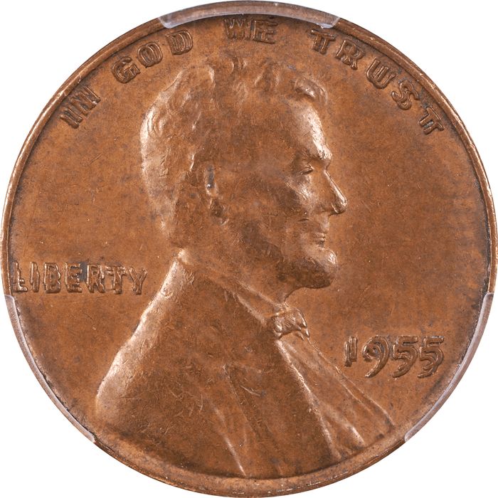 1955 Doubled Die Lincoln Cent (1c) Obverse Image