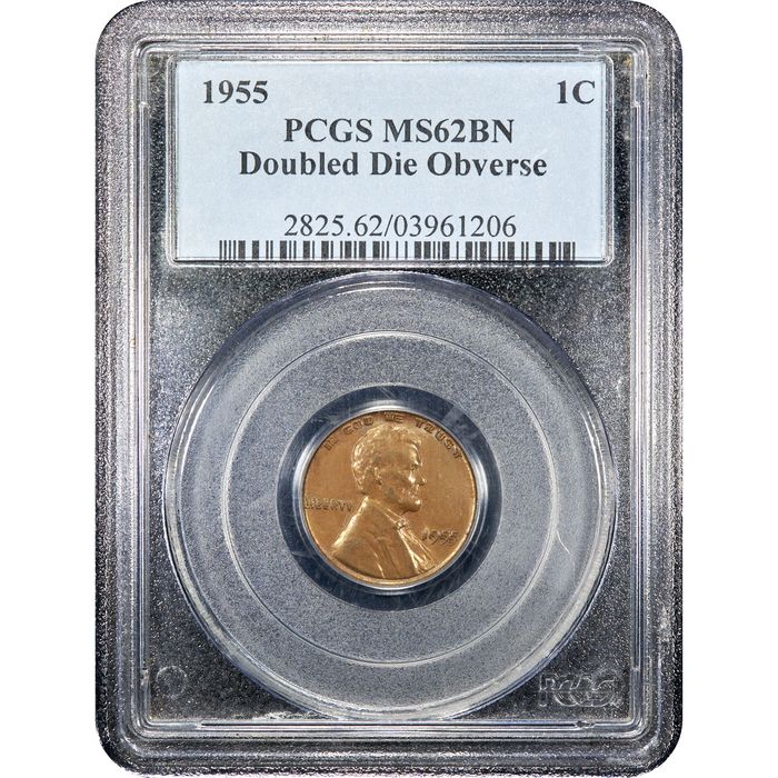1955 Doubled Die Lincoln Cent (1c) Obverse Image