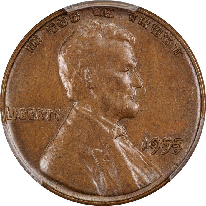 1955 Doubled Die Lincoln Cent (1c) Obverse Image