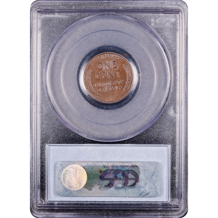 1955 Doubled Die Lincoln Cent (1c) Reverse Slab Image
