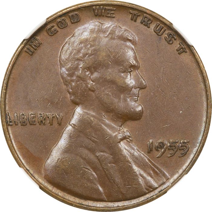 1955 Doubled Die Obverse Lincoln Cent (1c) Photo 3