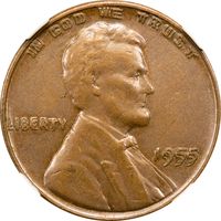 1955 Doubled Die Obverse Lincoln Cent (1c) Photo 3