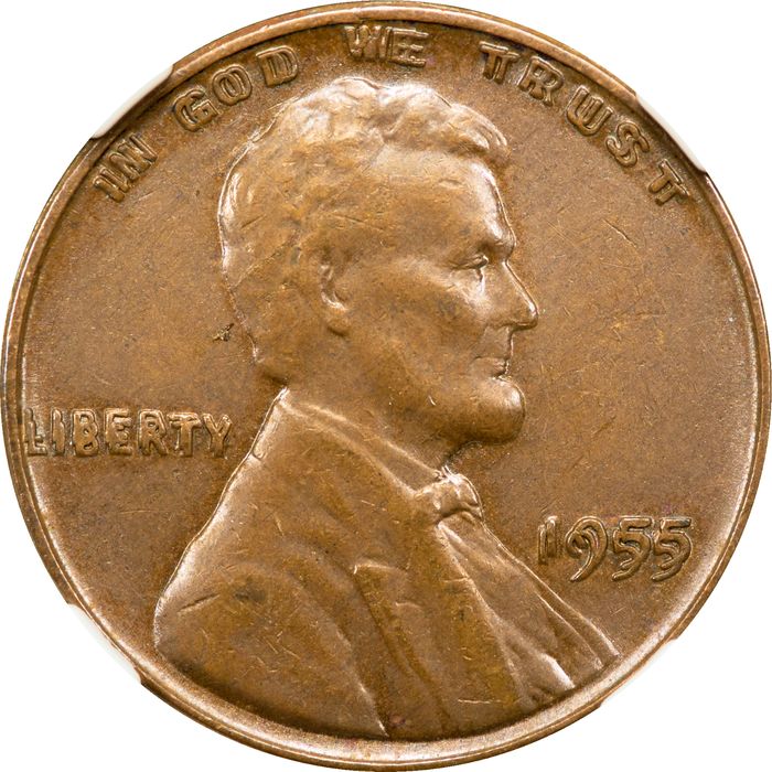 1955 Doubled Die Obverse Lincoln Cent (1c) Photo 3