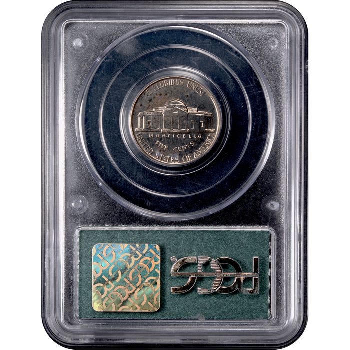 1957 Jefferson Nickel Doily Reverse Image