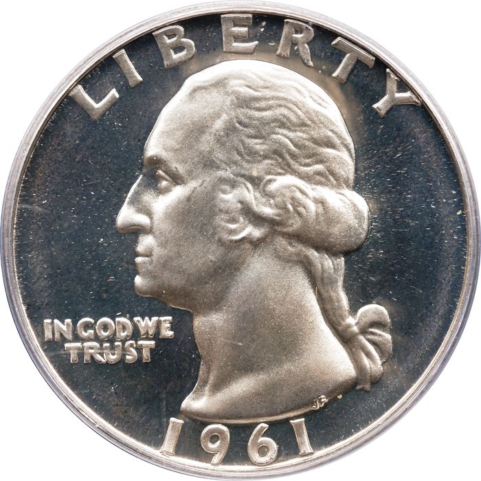 1961 Washington Quarter (25c) OGH Obverse Image