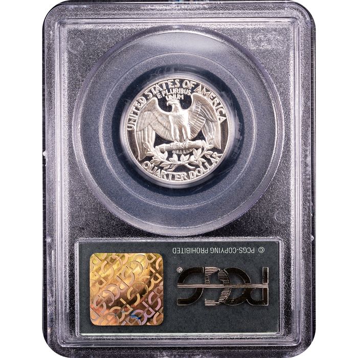 1961 Washington Quarter (25c) OGH Reverse Slab Image