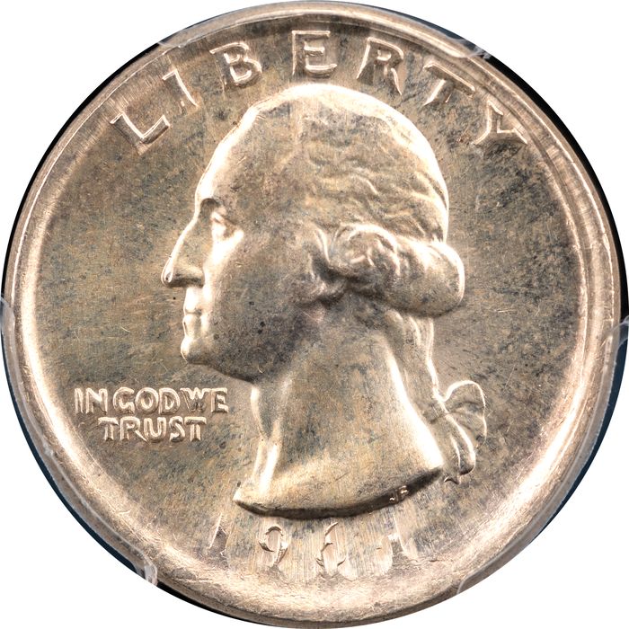1964 Washington Quarter (25c) Error - Broadstruck Obverse Image