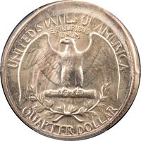 1964 Washington Quarter (25c) Error - Broadstruck Reverse Image