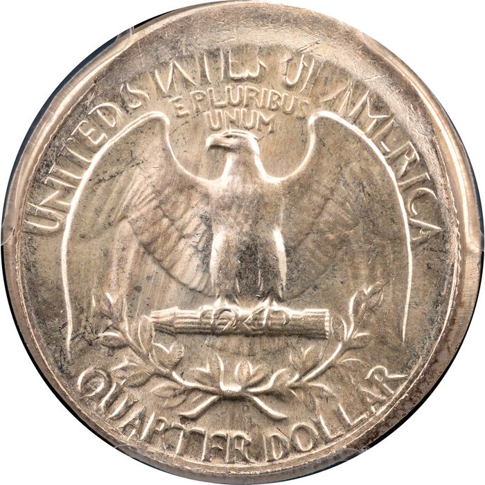 1964 Washington Quarter (25c) Error - Broadstruck Reverse Image
