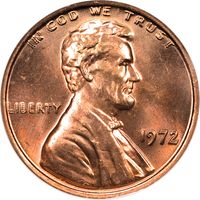 1972 Doubled Die Obverse Lincoln Cent (1c) Obverse Image