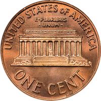 1972 Doubled Die Obverse Lincoln Cent (1c) Reverse Image