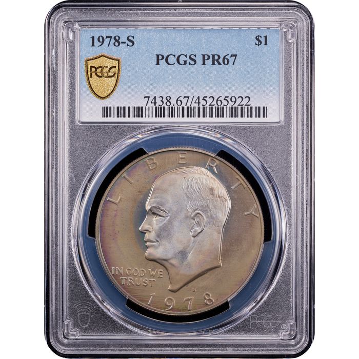 1978-S Ike Dollar ($1) Toned Obverse Slab Image