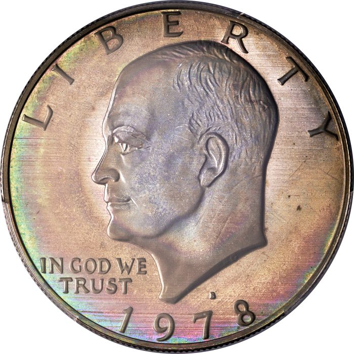 1978-S Ike Dollar ($1) Toned Obverse Image