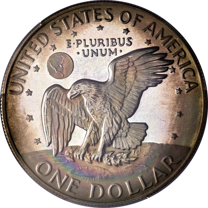 1978-S Ike Dollar ($1) Toned Reverse Image