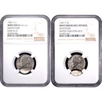 1981-P Jefferson Nickel (5c) Error - 2-Coin Mated Pair Obverse Image