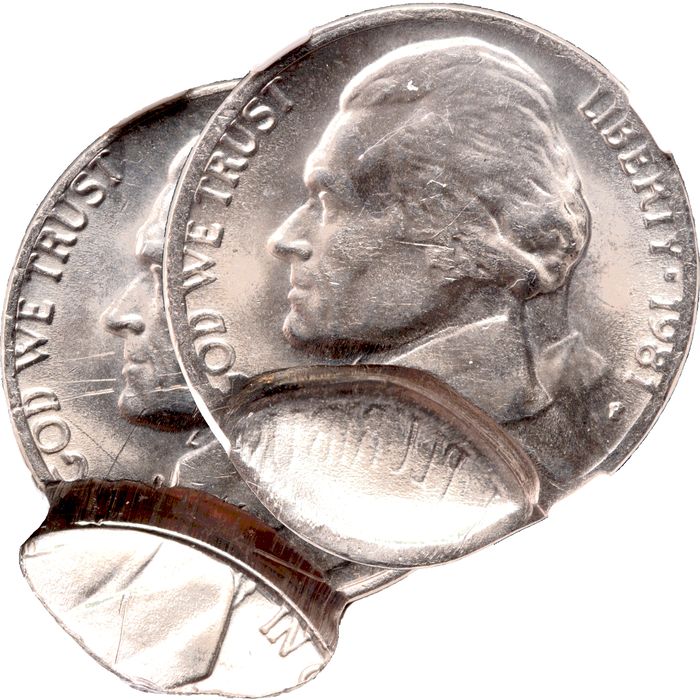 1981-P Jefferson Nickel (5c) Error - 2-Coin Mated Pair Photo 3