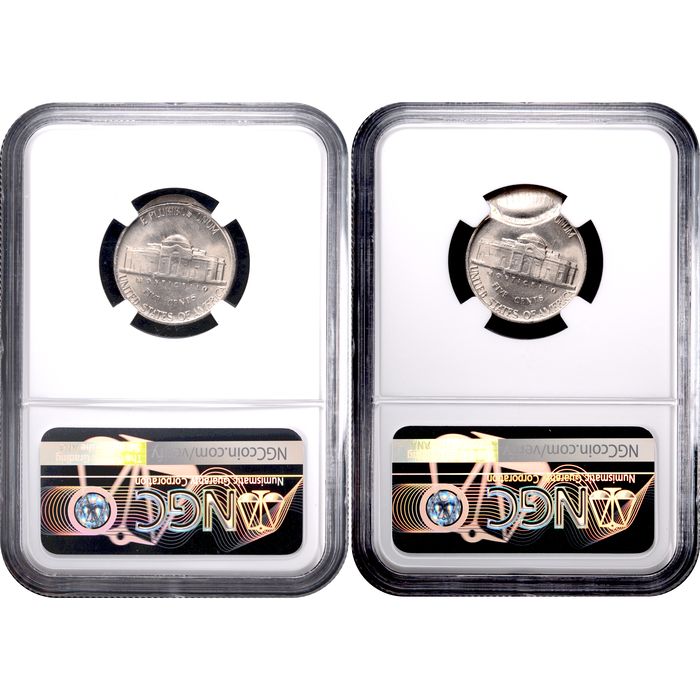 1981-P Jefferson Nickel (5c) Error - 2-Coin Mated Pair Reverse Image