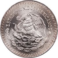 1985-Mo Mexico Libertad Silver Onza End Roll Toned Reverse Image