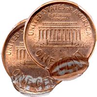2000 Lincoln Cent (1c) Error - Mated Pair Reverse Image