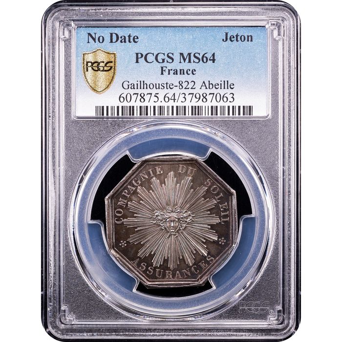 No Date France Jeton Gailhouste-822 Abeille Obverse Slab Image