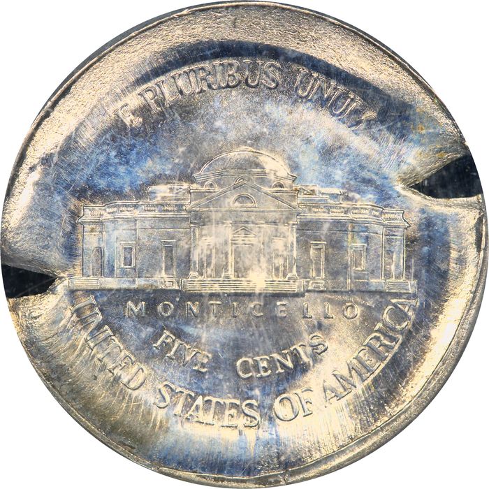 No Date Jefferson Nickel (5c) Error - Huge Broadstrike and Uniface Photo 3