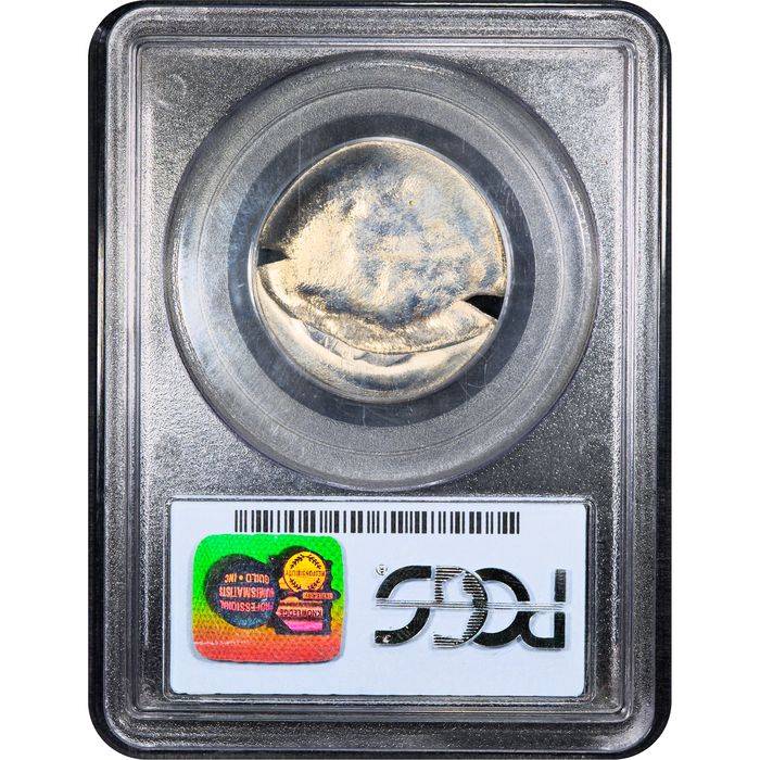 No Date Jefferson Nickel (5c) Error - Huge Broadstrike and Uniface Reverse Image