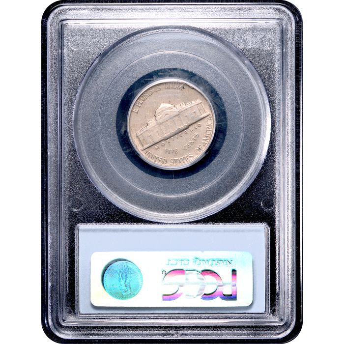No Date Jefferson Nickel (5c) Error - Struck on Split Planchet Reverse Image