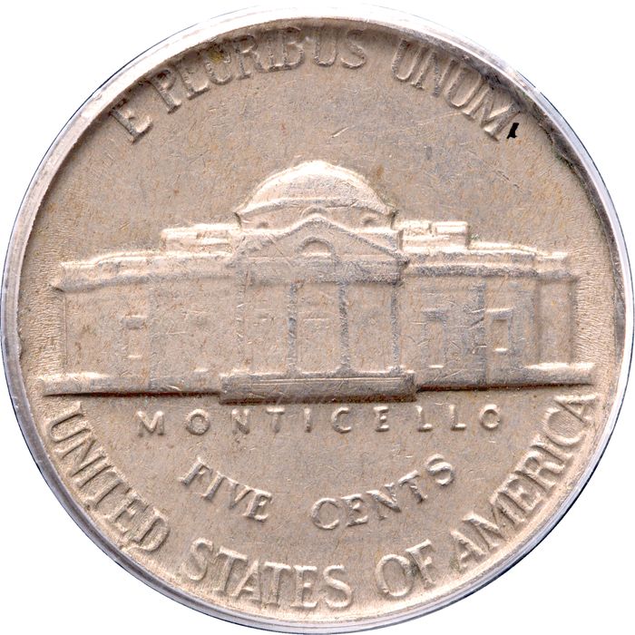No Date Jefferson Nickel (5c) Error - Struck on Split Planchet Photo 4