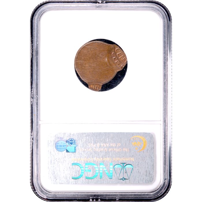 No Date Lincoln Cent (1c) Error - Triple Struck Off-Center Reverse Image