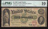 1862 $5 Legal Tender Obverse Image