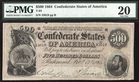 1864 $500 Confederate Obverse Image
