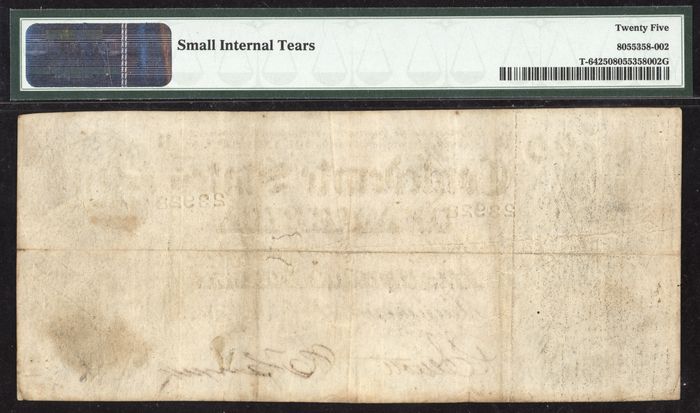 1864 $500 Confederate Reverse Image