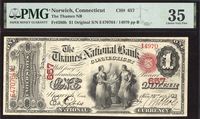 1865 $1 Original National - Norwich, CT (Charter 657)  Obverse Image