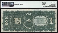 1869 $1 Rainbow Legal Tender Reverse Image