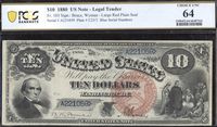 1880 $10 Jackass Legal Tender Obverse Image