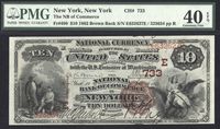 1882 $10 Brown Back National - New York, NY (Charter 733) Obverse Image