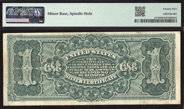 1886 $1 Martha Silver Certificate Reverse Image