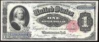 1891 $1 Martha Silver Certificate Obverse Image