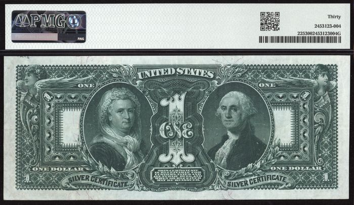 1896 $1 Educational Silver Certificate Reverse Image