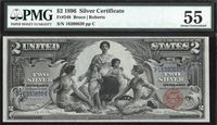 1896 $2 Educational Silver Certificate Obverse Image