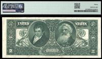 1896 $2 Educational Silver Certificate Reverse Image